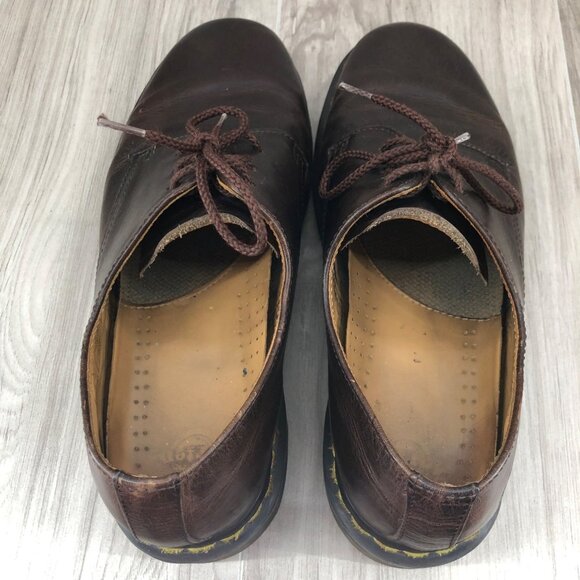 Dr Martens Shoes Mens 10 Brown Leather Lace Up Chunky Derby Oxfords main image 6